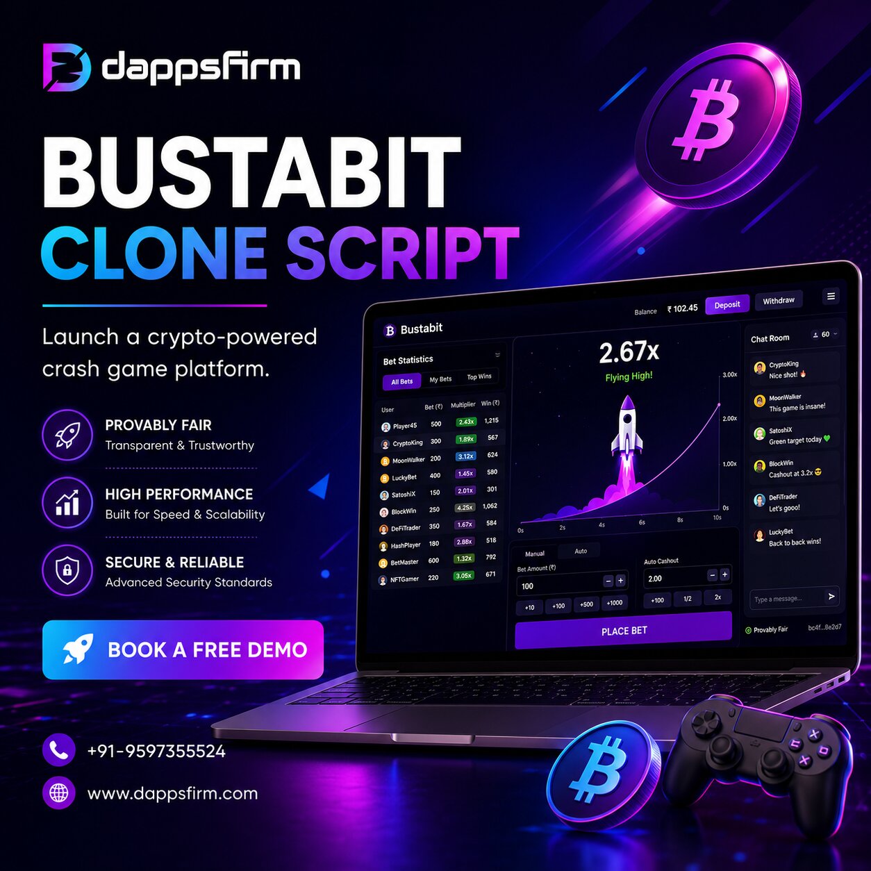 Grow Your Crypto Casino Business Using Bustabit Clone Software - Image 1